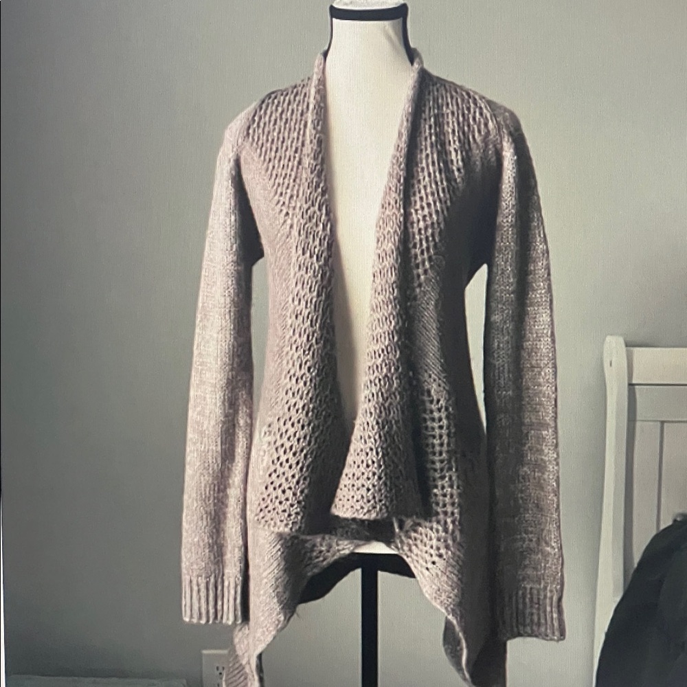 Knox Rose Women's Draped Knit Cardigan - Light Brown